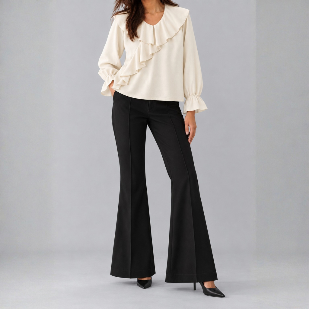 The Cascade Frill Ivory Top