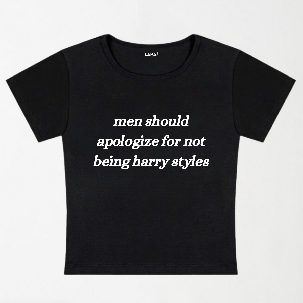 Men Should Apologize Y2K Baby Tee