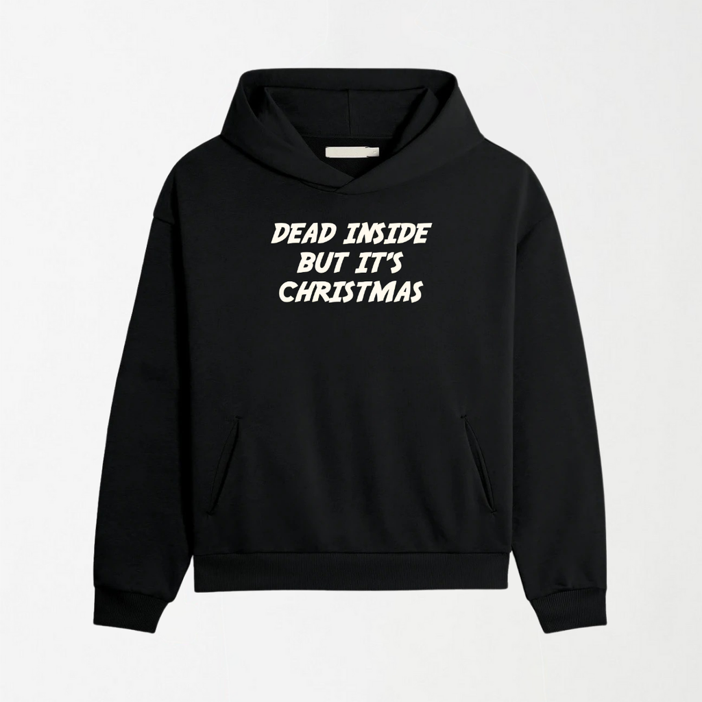 Christmas Skeleton - Black Graphic Hoodie