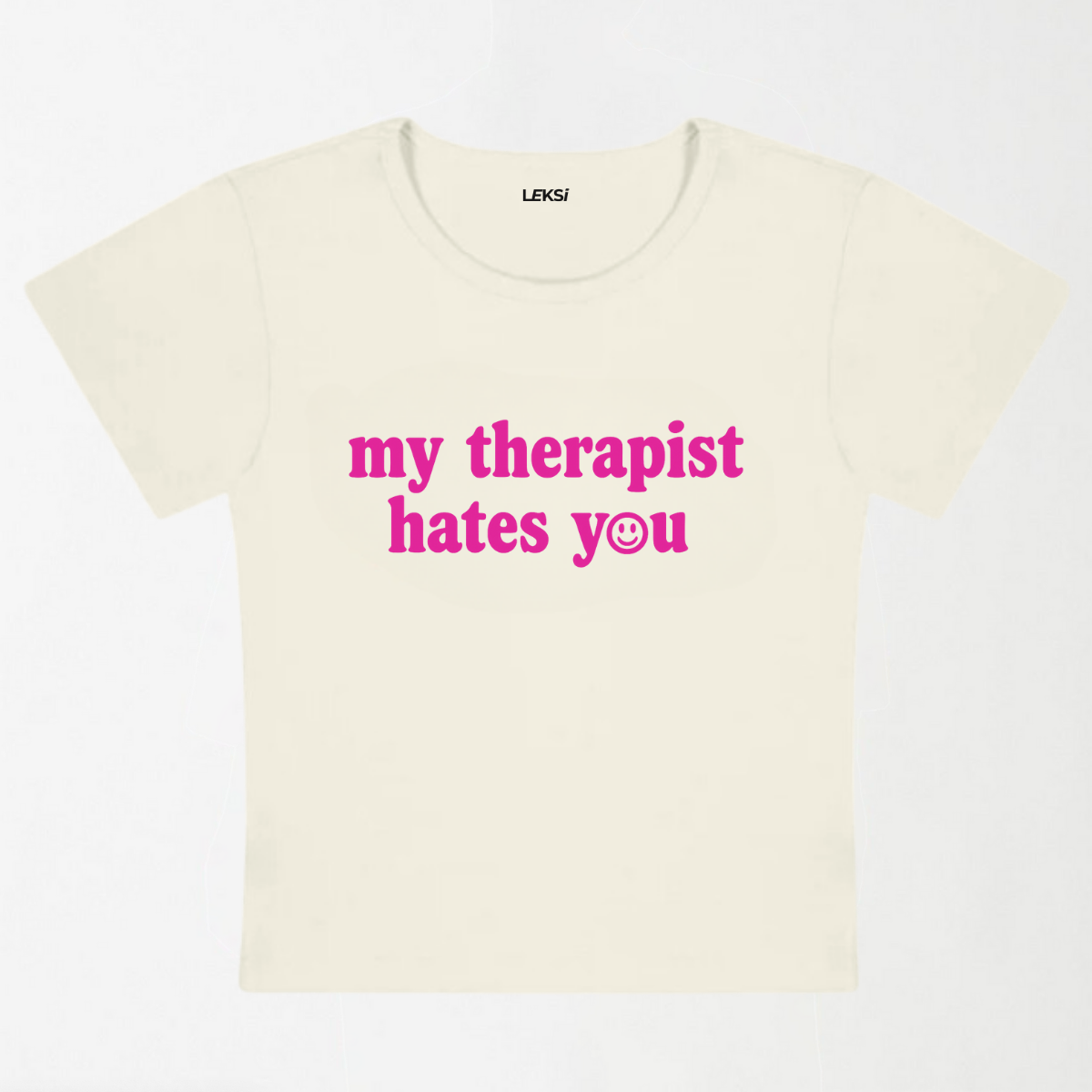 My Therapist Hates You Halo Y2K Baby Tee