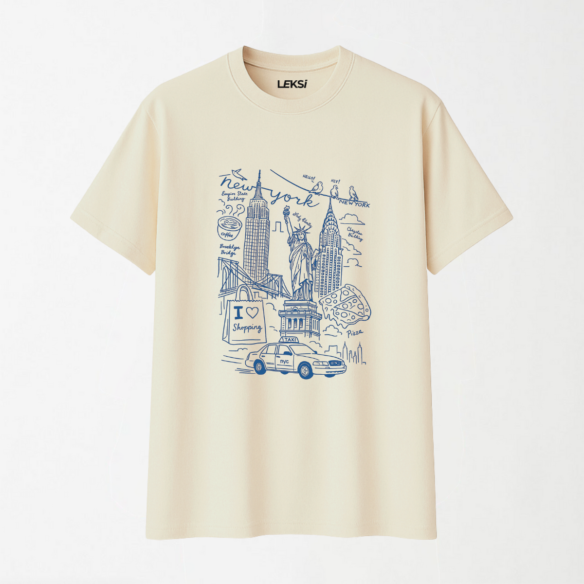 NY Illustration - Round Neck Unisex T Shirt