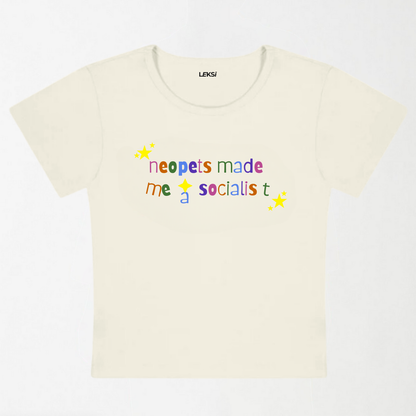 Neopets Made Me A Socialist Y2K Baby Tee