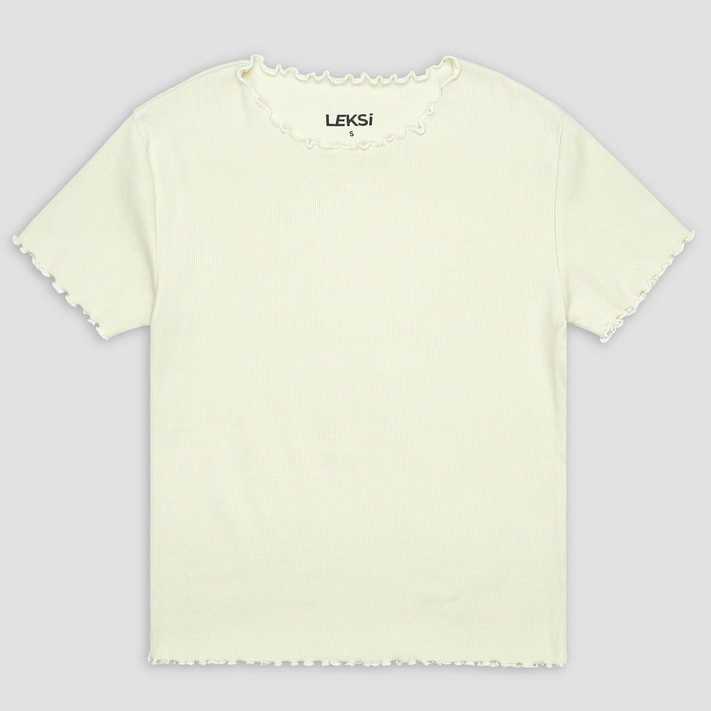 Off White Ribbed Shirt