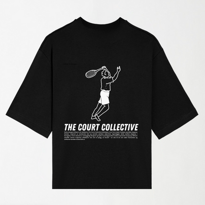 The Court Collective Black Unisex Oversized Padel