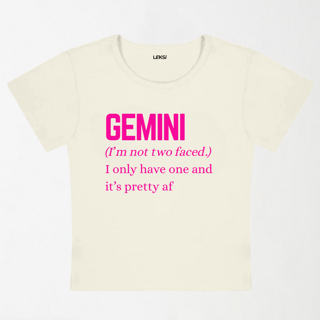 Pretty Gemini Y2K Baby Tee