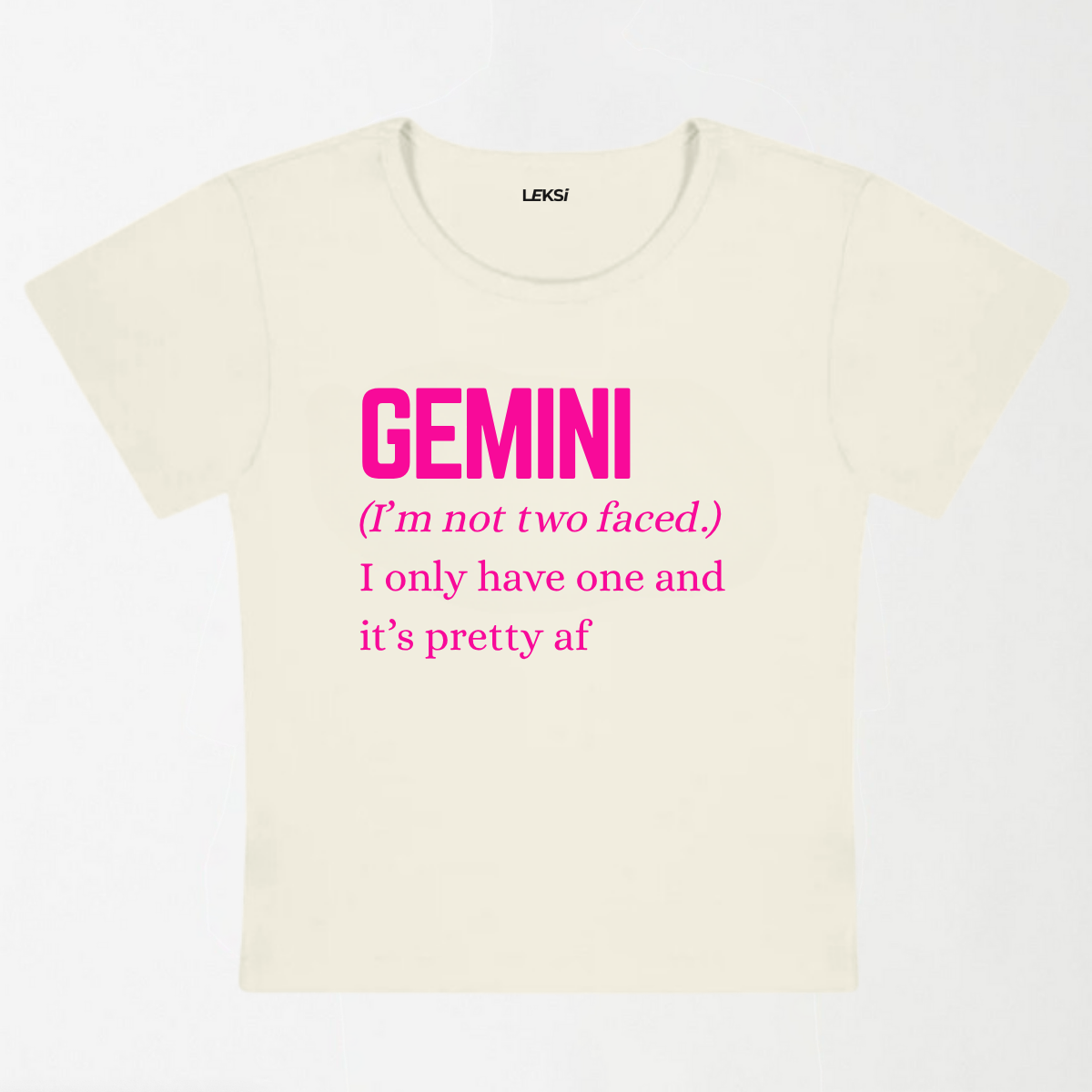 Pretty Gemini Y2K Baby Tee