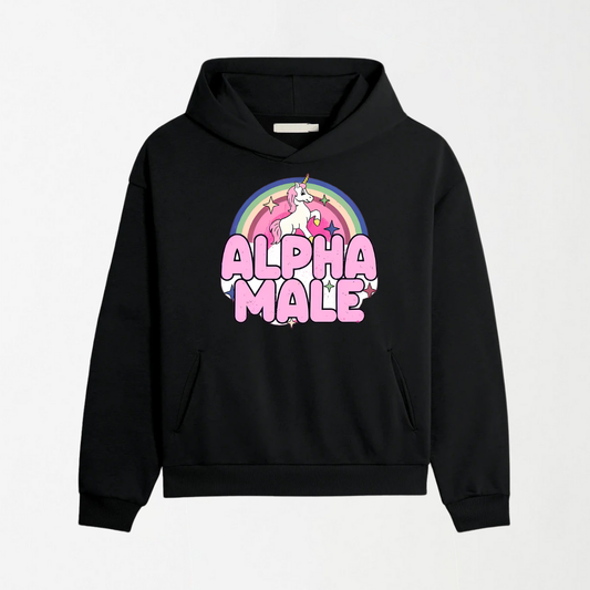 Rainbow Unicorn Alpha Male - Graphic Hoodie