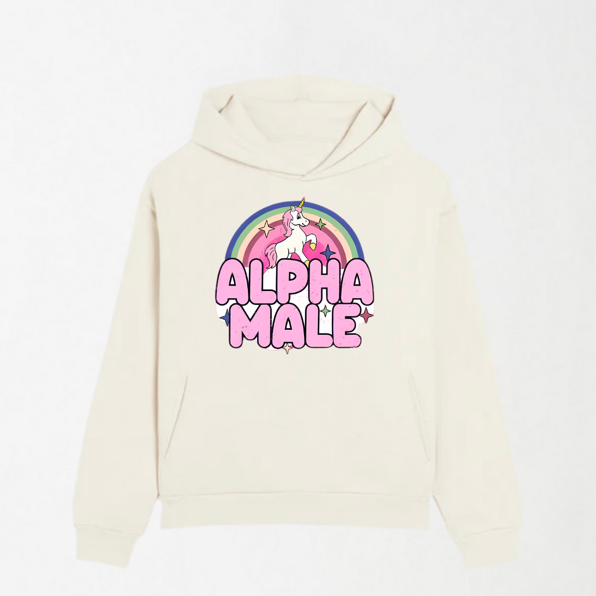 Rainbow Unicorn Alpha Male - Graphic Hoodie