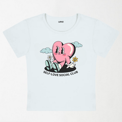 Self-Love Social Club Y2K Baby Tee