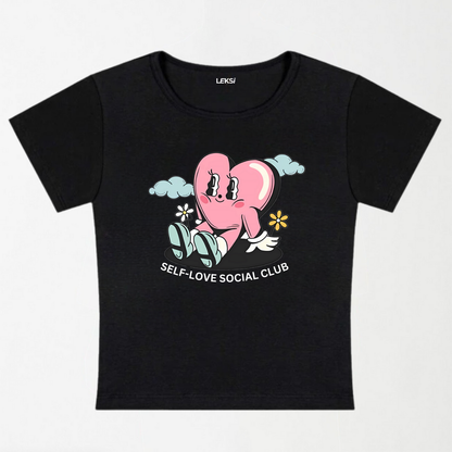 Self-Love Social Club Y2K Baby Tee