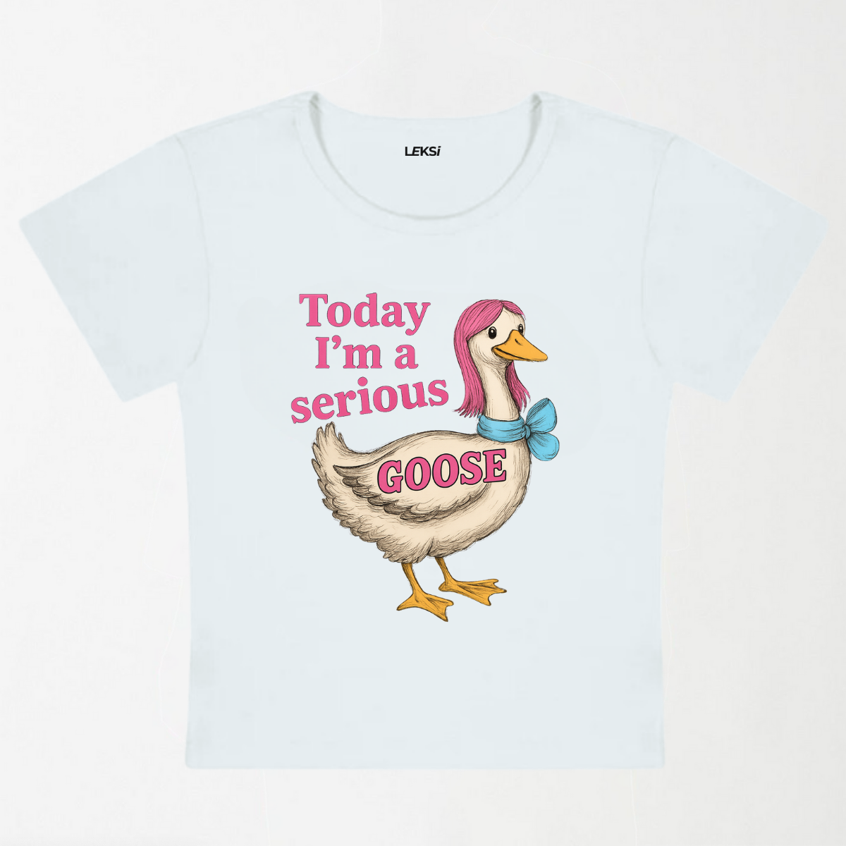 Serious Goose Y2K Baby Tee