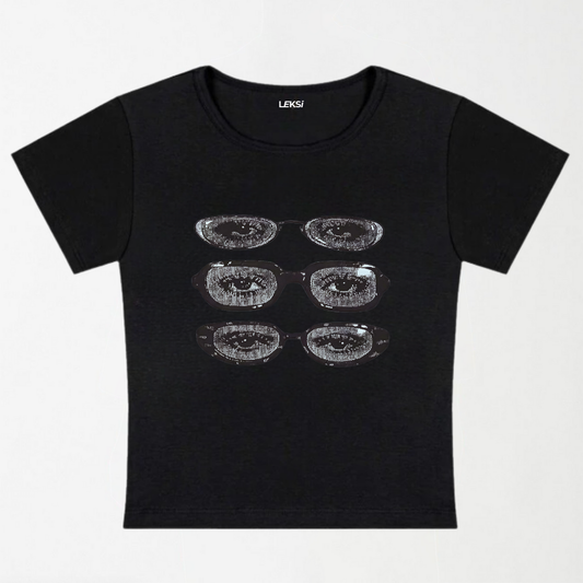 Six Eyes Y2K Baby Tee