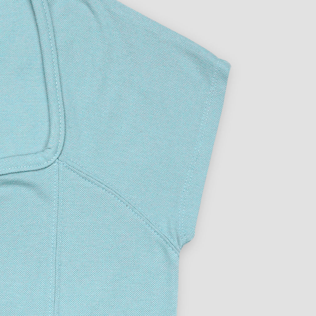 Sky Blue Polo Knit Top