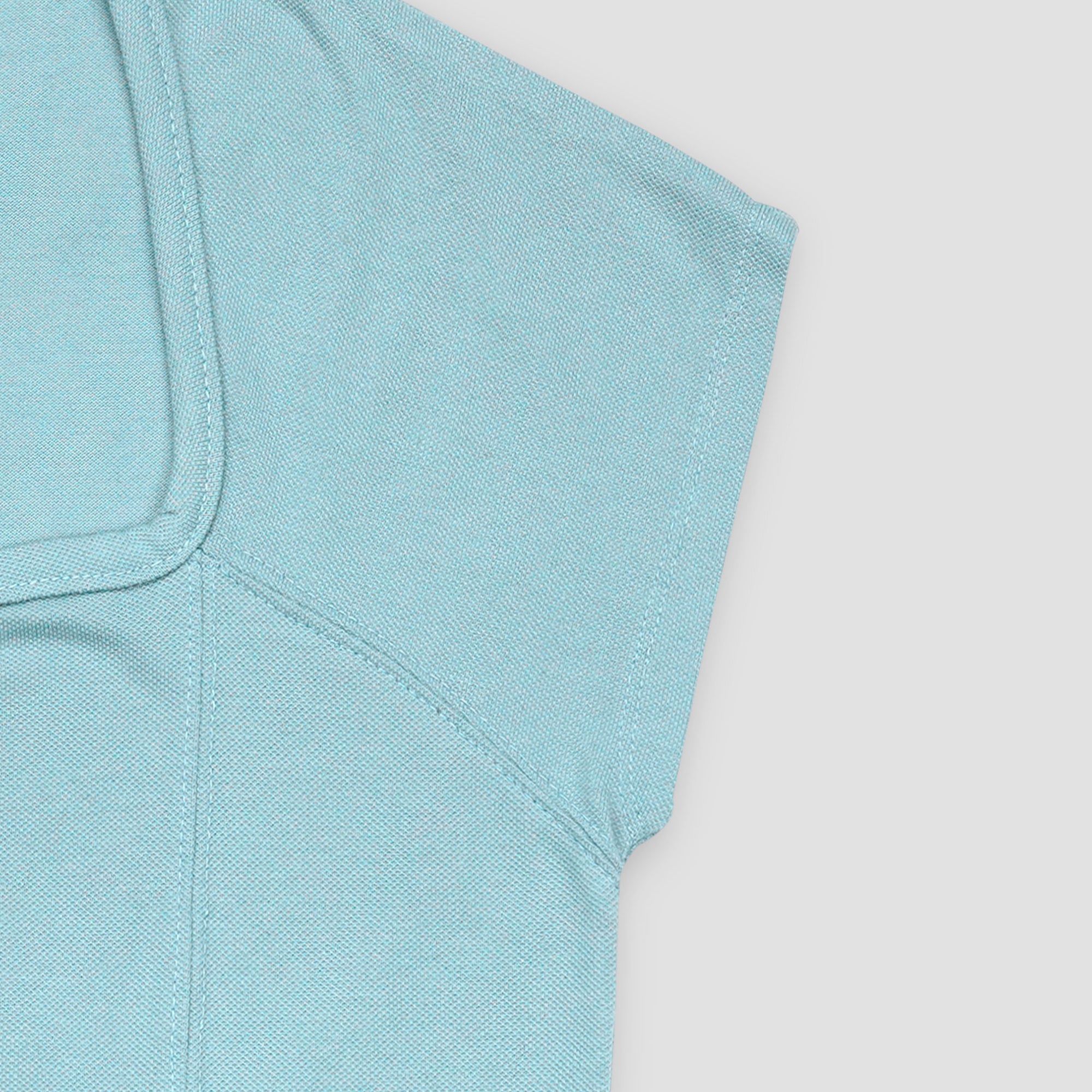Sky Blue Polo Knit Top