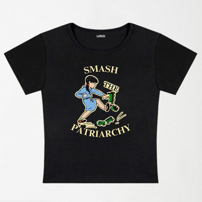 Smash The Patriarchy Y2K Baby Tee