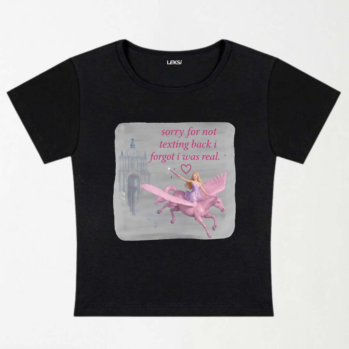 Sorry For Not Texting Back Y2K Baby Tee