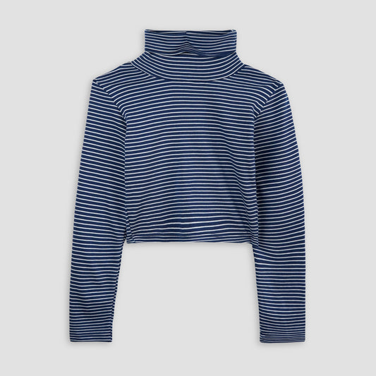 Striped Turtle Neck