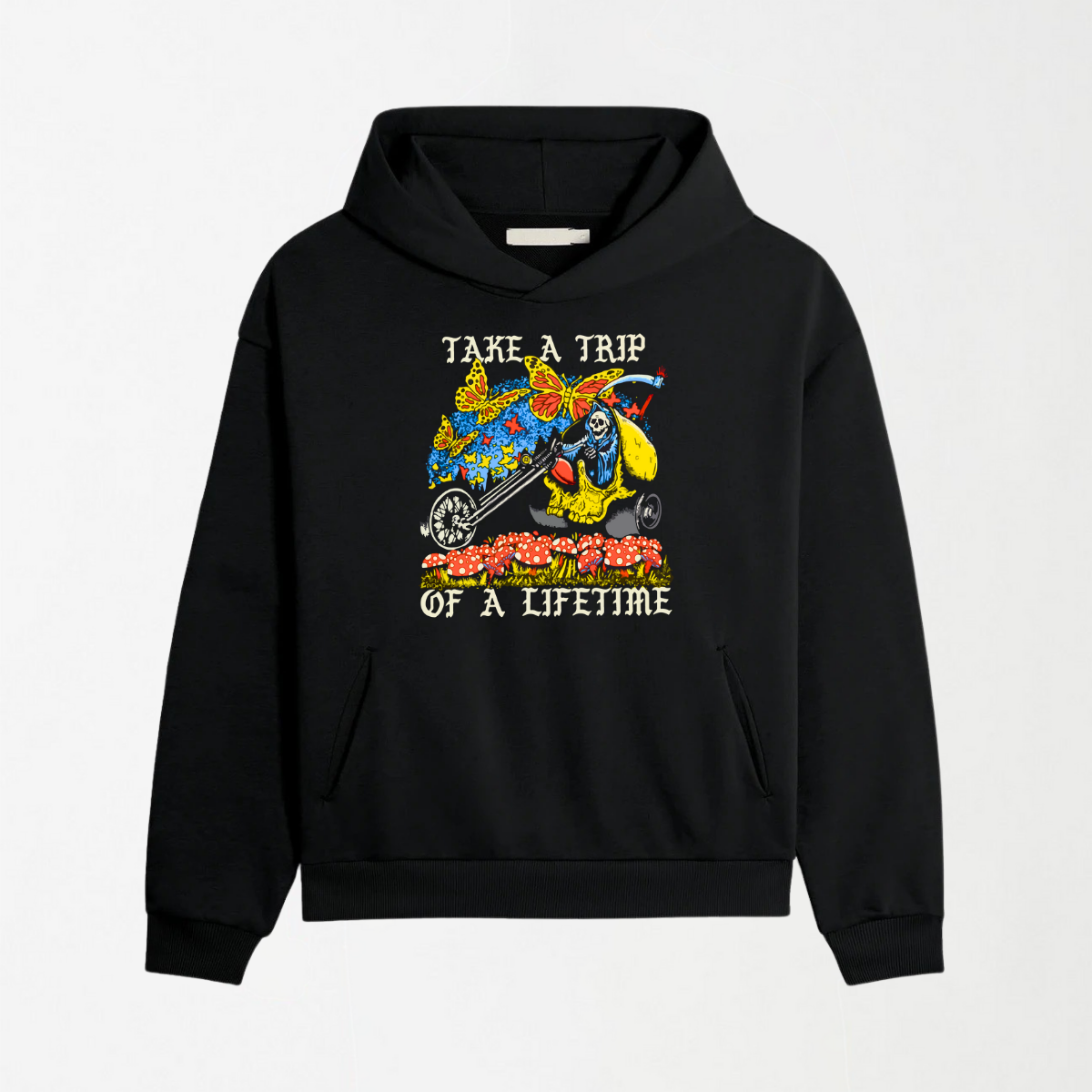 Take A Trip - Black Graphic Hoodie