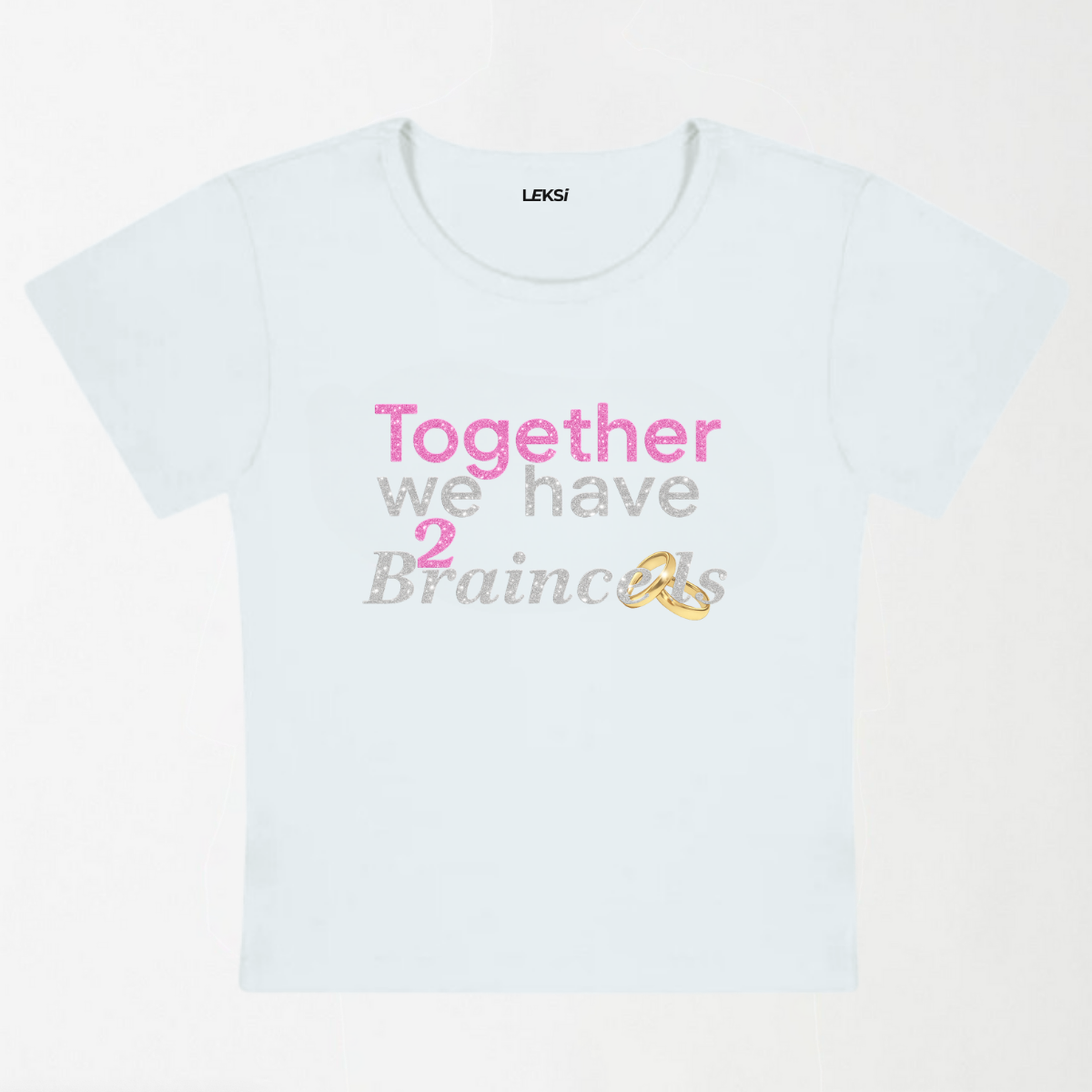Together We Have 2 Braincells Y2K Baby Tee