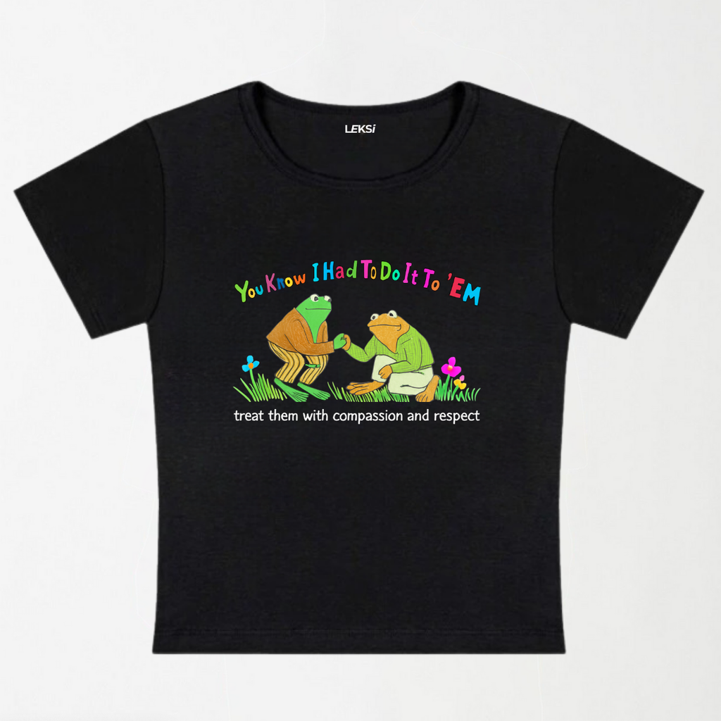 Treat Them With Compassion And Respect Y2K Baby Tee