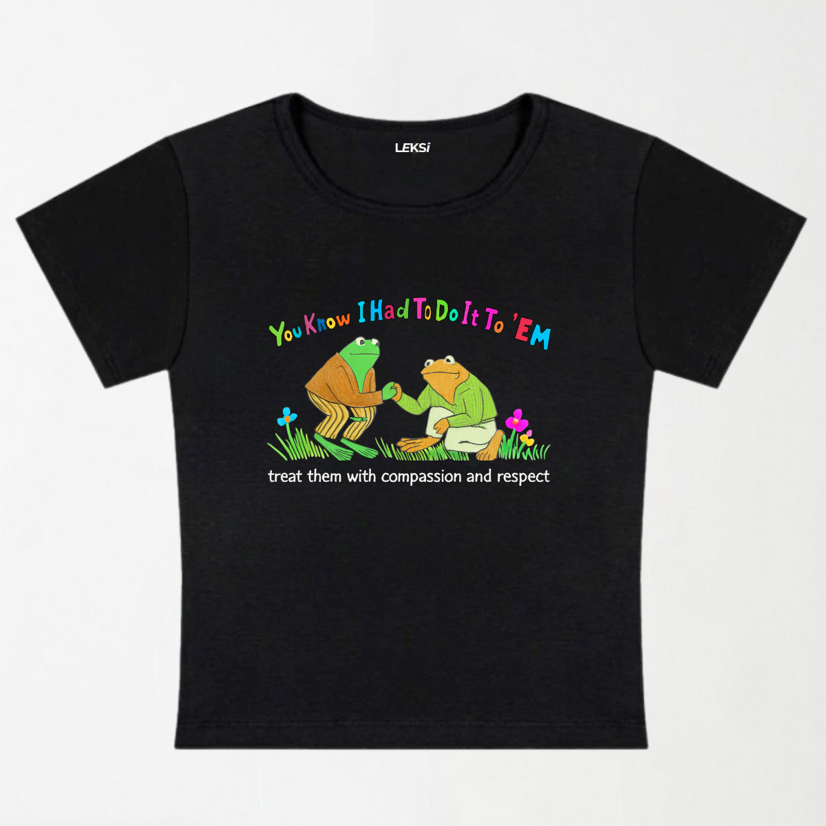 Treat Them With Compassion And Respect Y2K Baby Tee