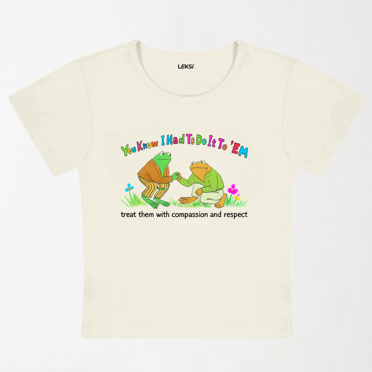 Treat Them With Compassion And Respect Y2K Baby Tee