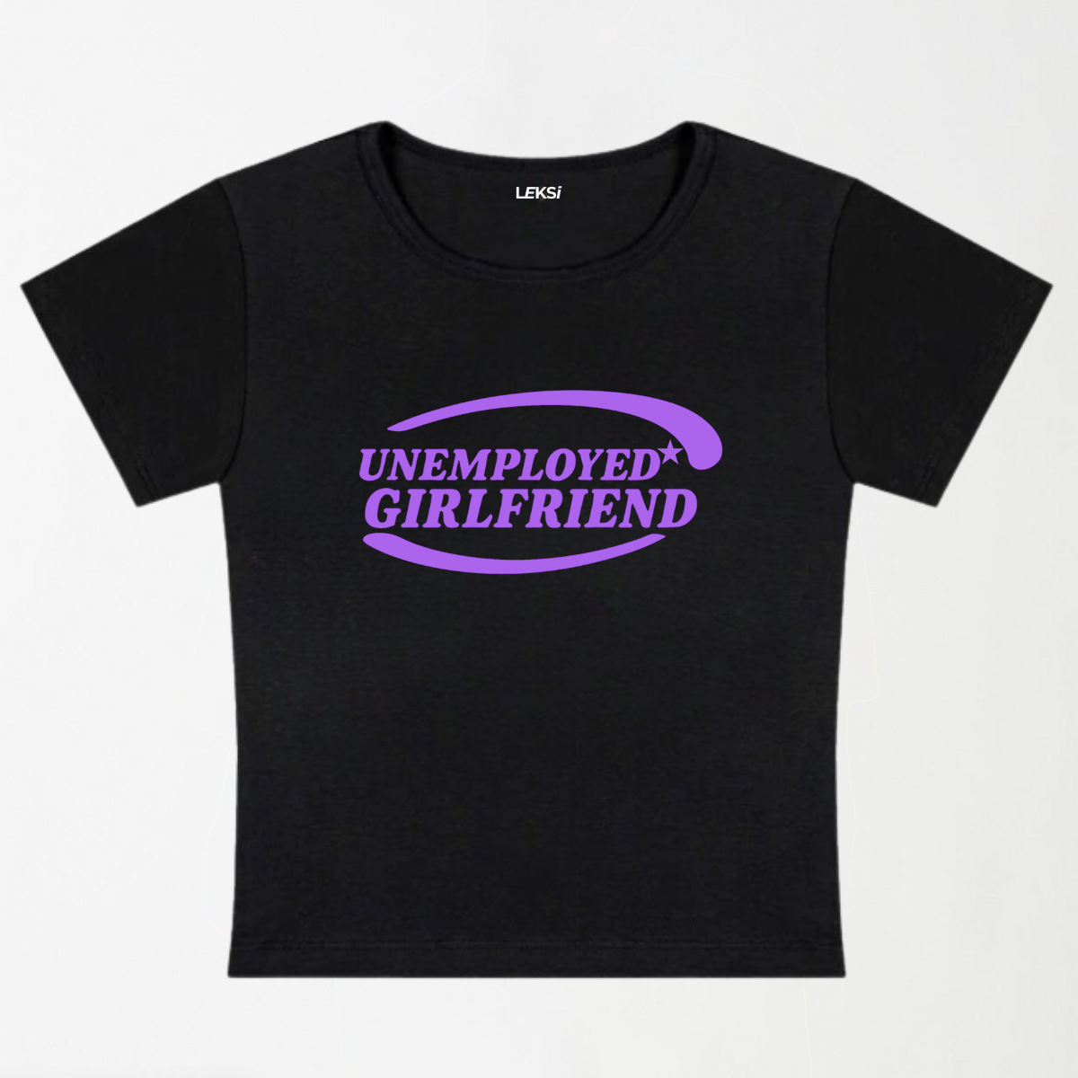 Unemployed Girlfriend Star Y2K Baby Tee