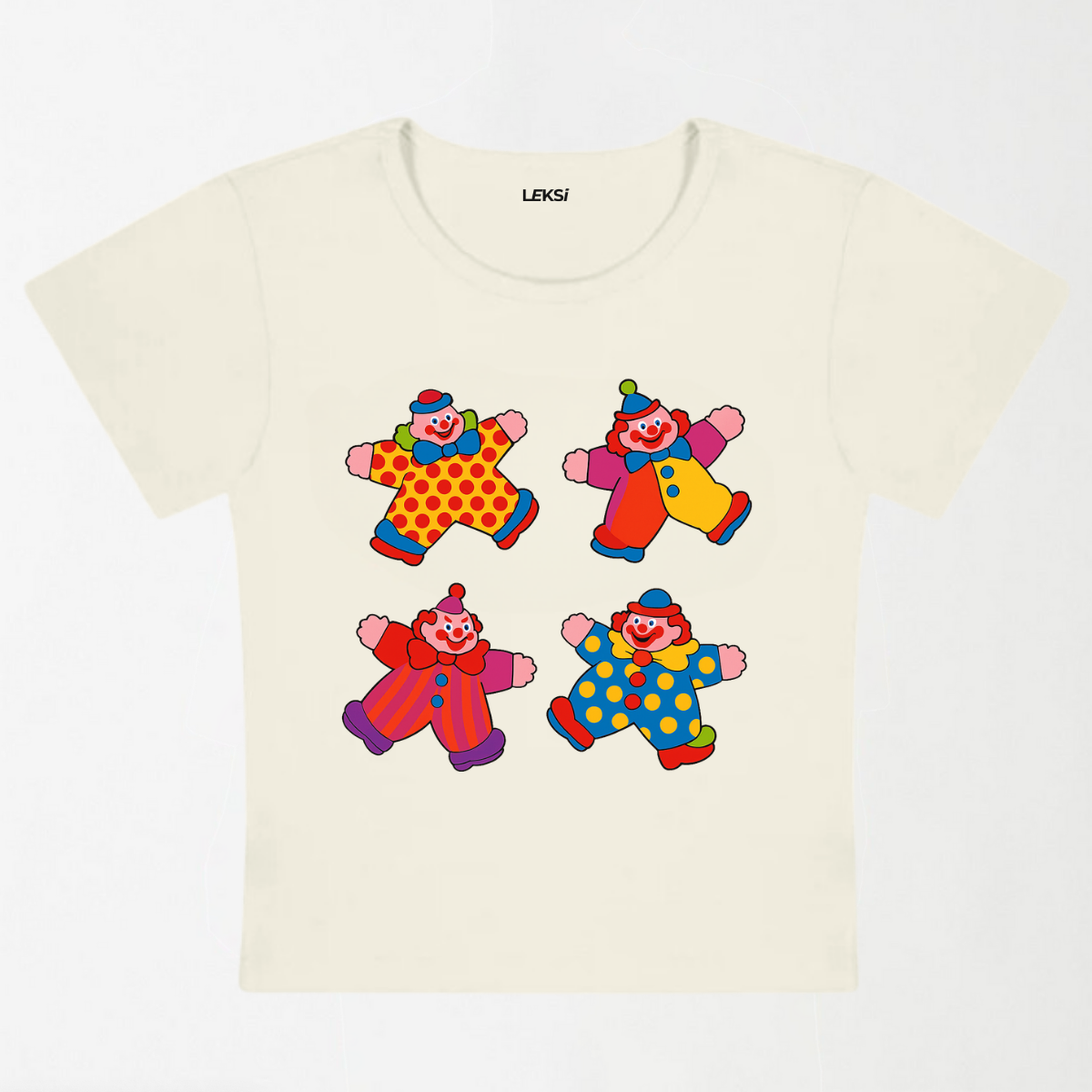 Vintage Circus Clowns Y2K Baby Tee