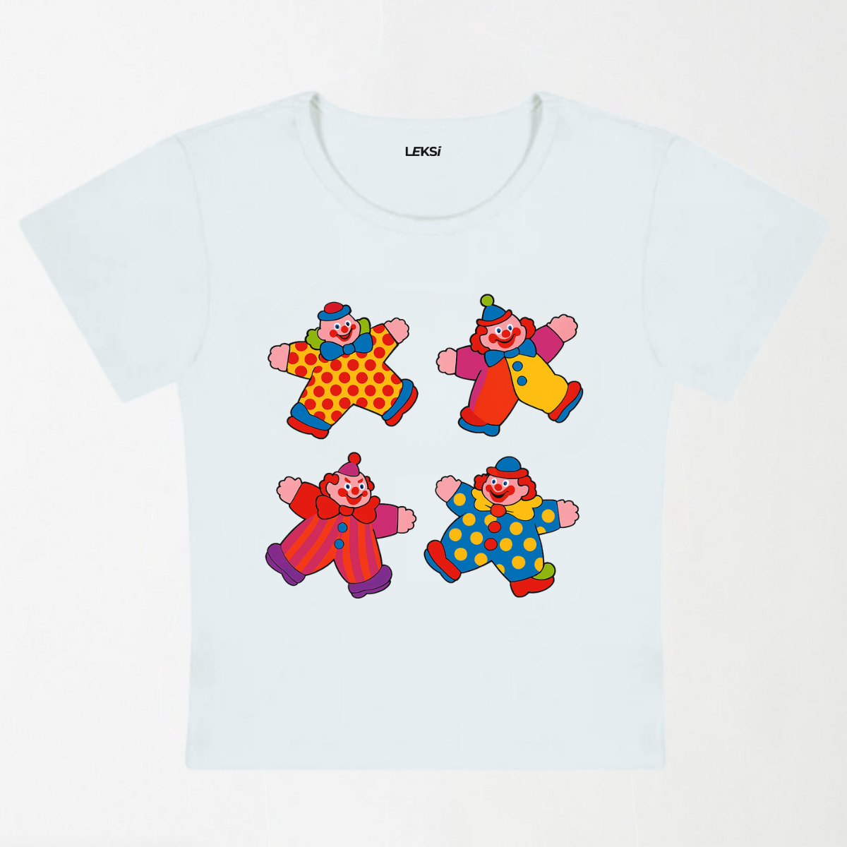 Vintage Circus Clowns Y2K Baby Tee