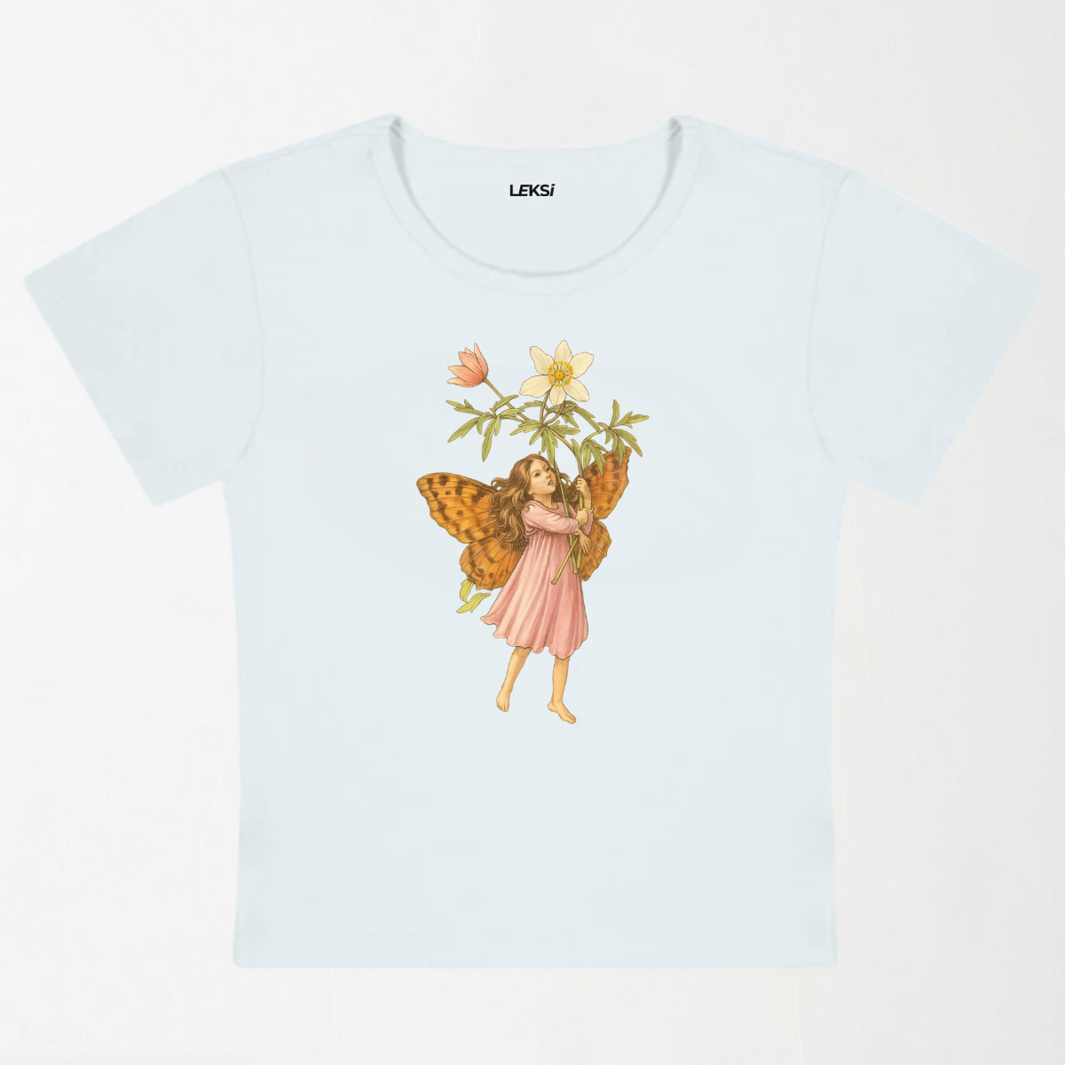 Vintage Flower Fairy Y2K Baby Tee