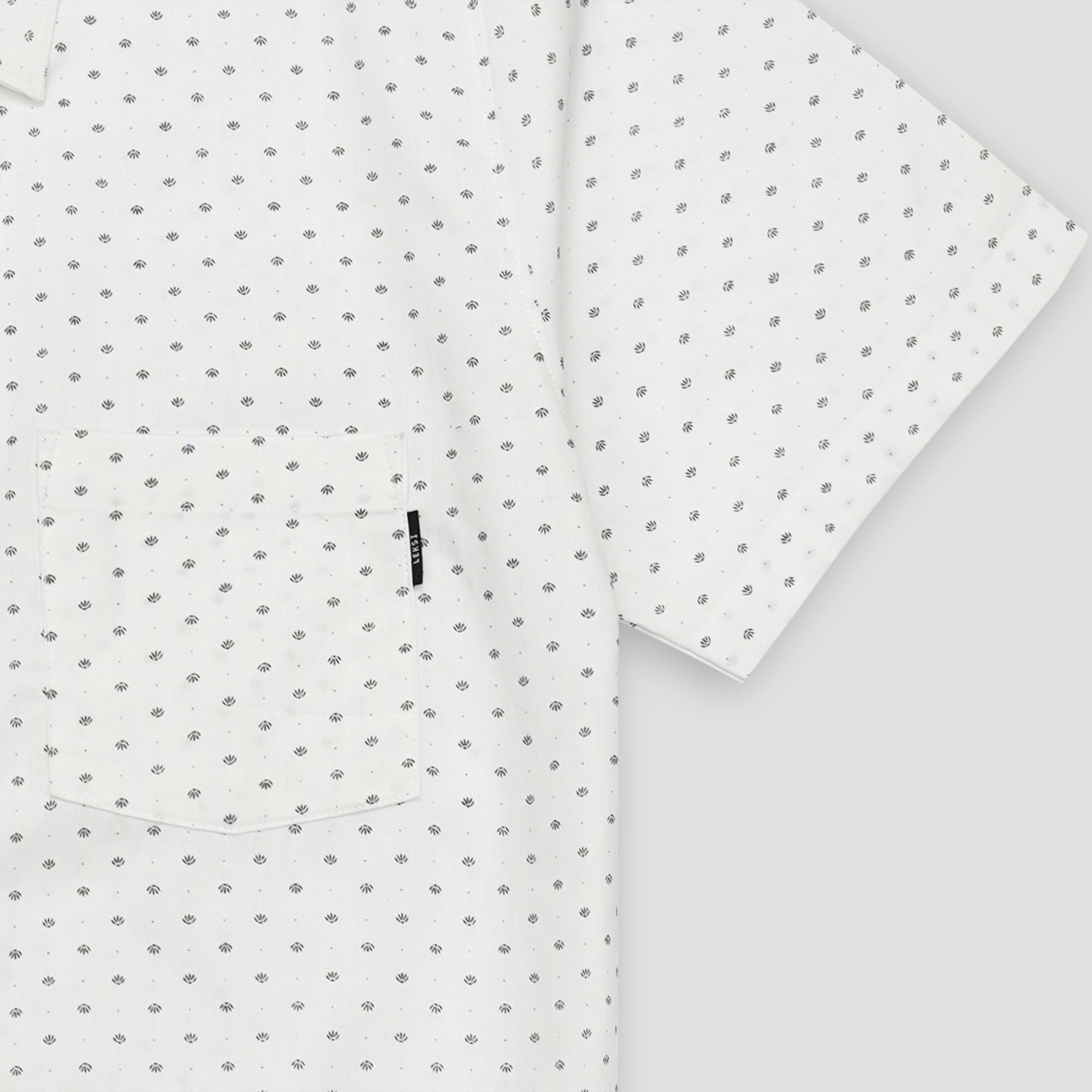 White Dotted Button Down
