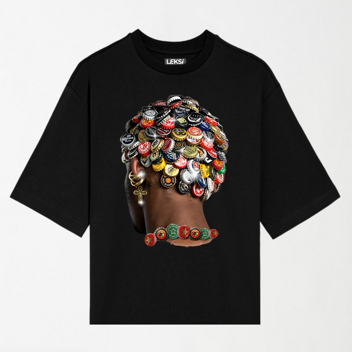 Wild Bottle Top Head - Round Neck Unisex T Shirt