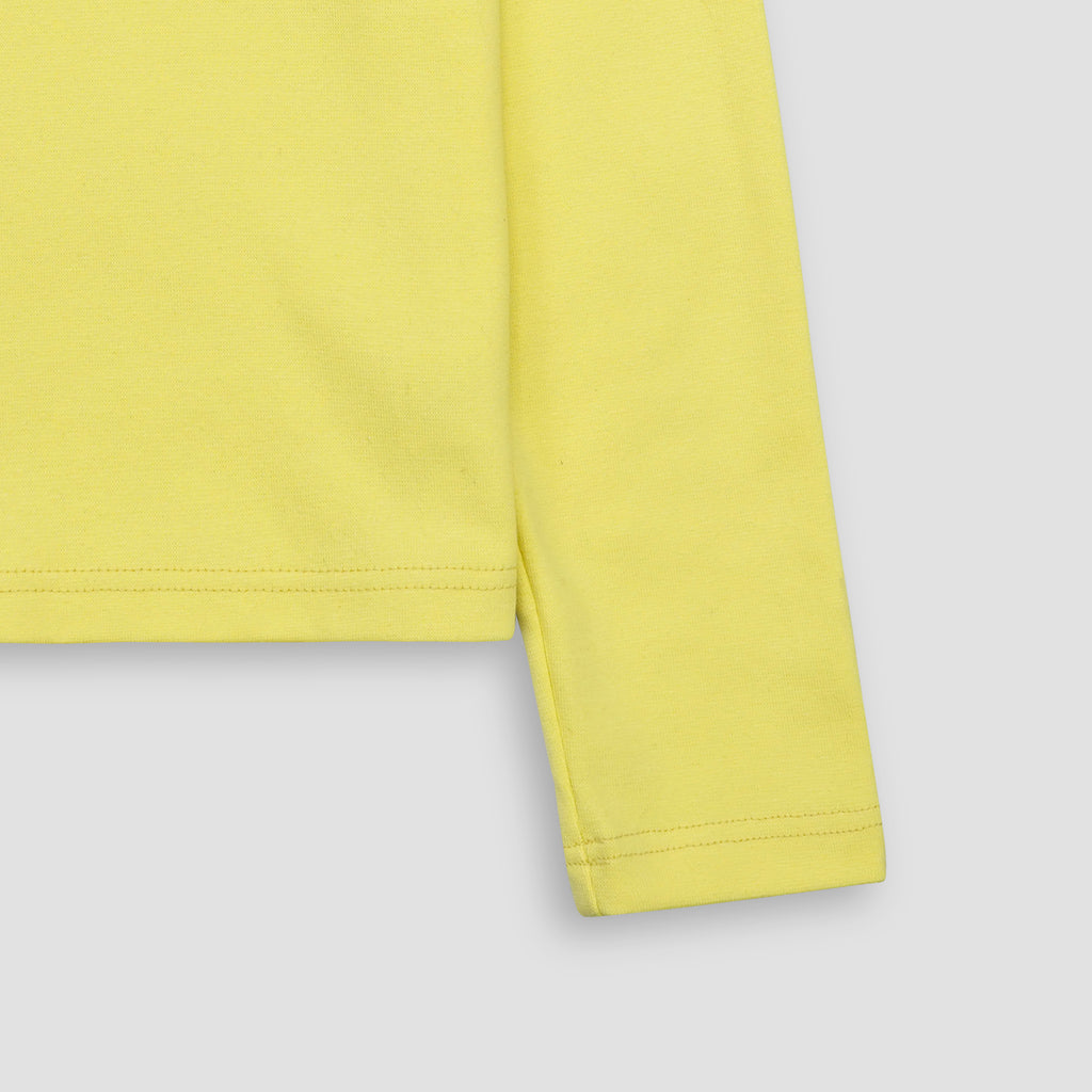 Yellow Full Sleeves Polo Ribbed Shirt