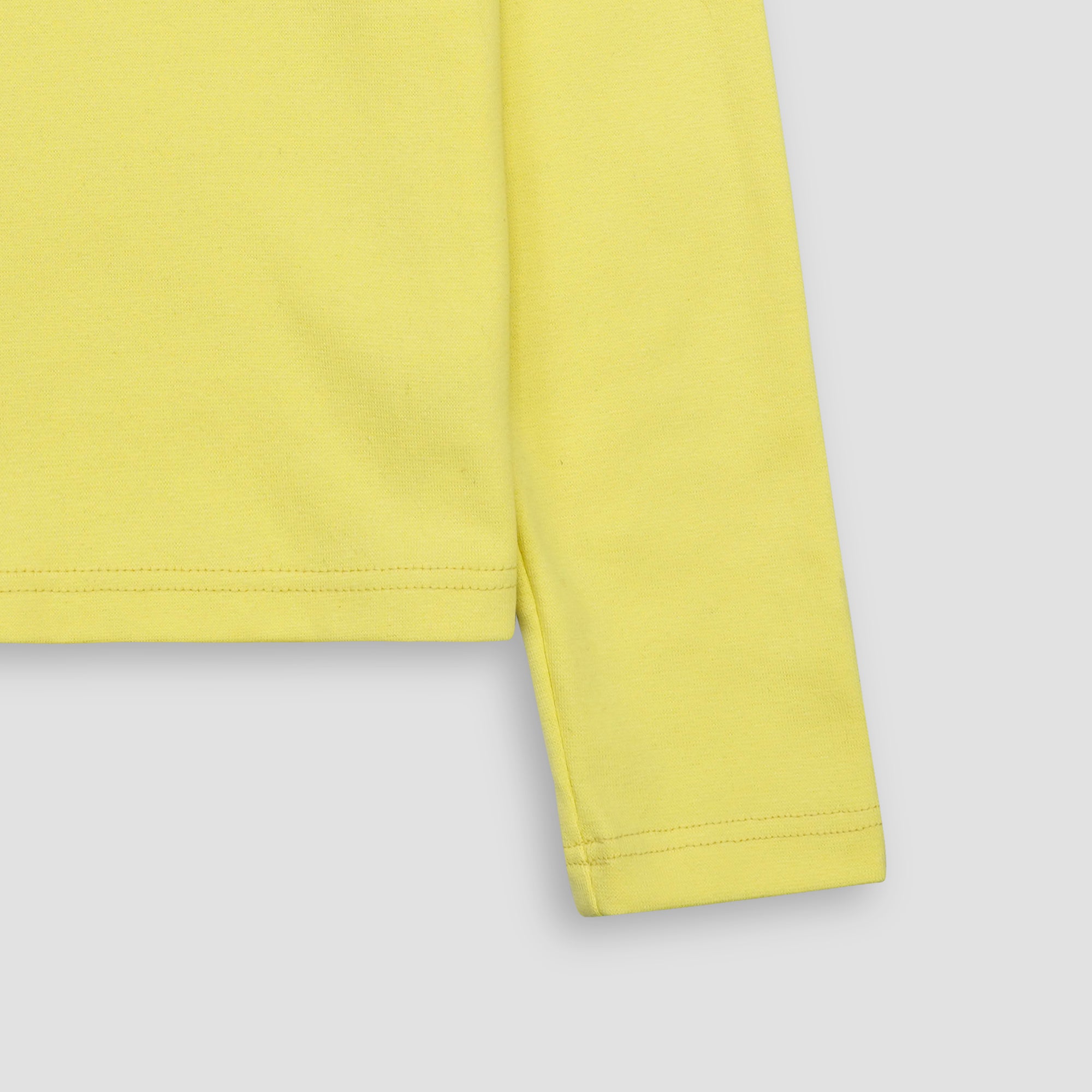 Yellow Full Sleeves Polo Ribbed Shirt