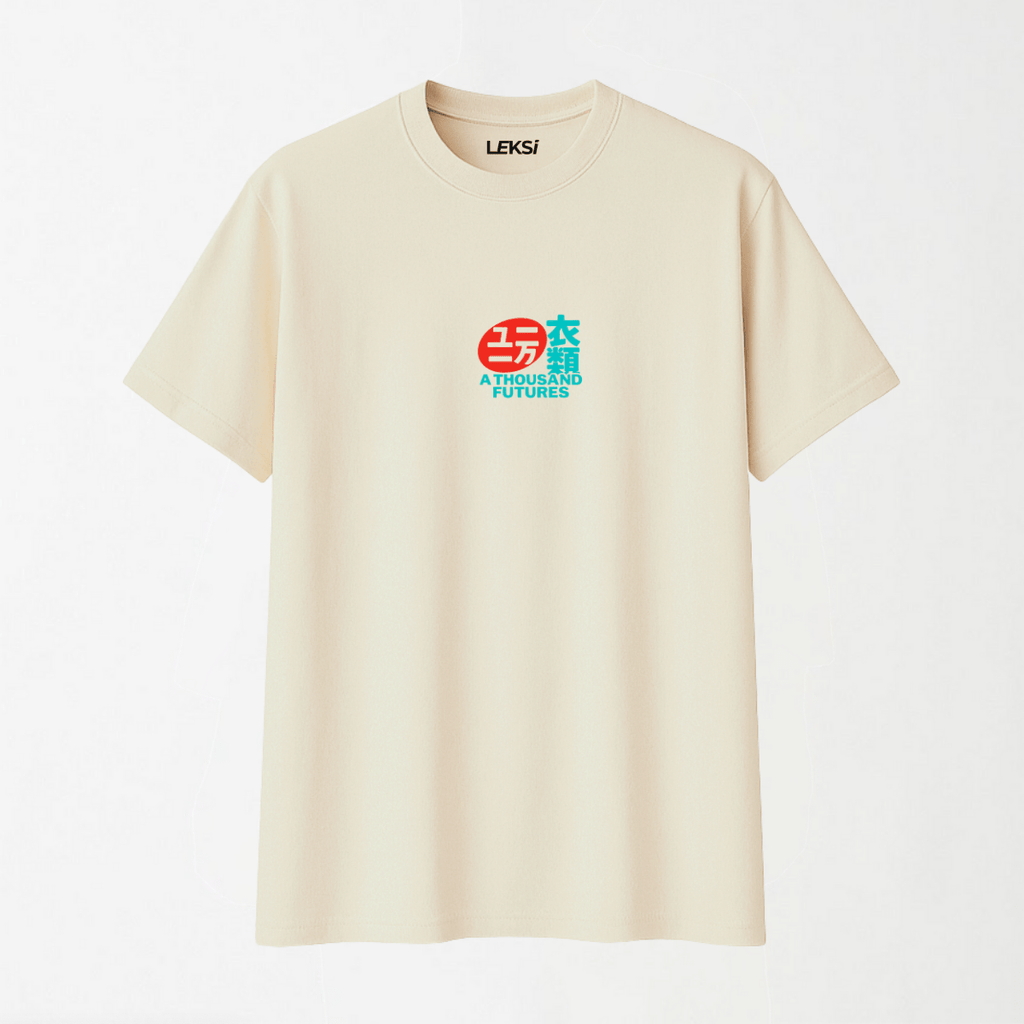 A Thousand Futures 'Lucky Cat' - Round Neck Unisex T Shirt S - Premium Unisex Graphic T-Shirt | LEKSI Pakistan