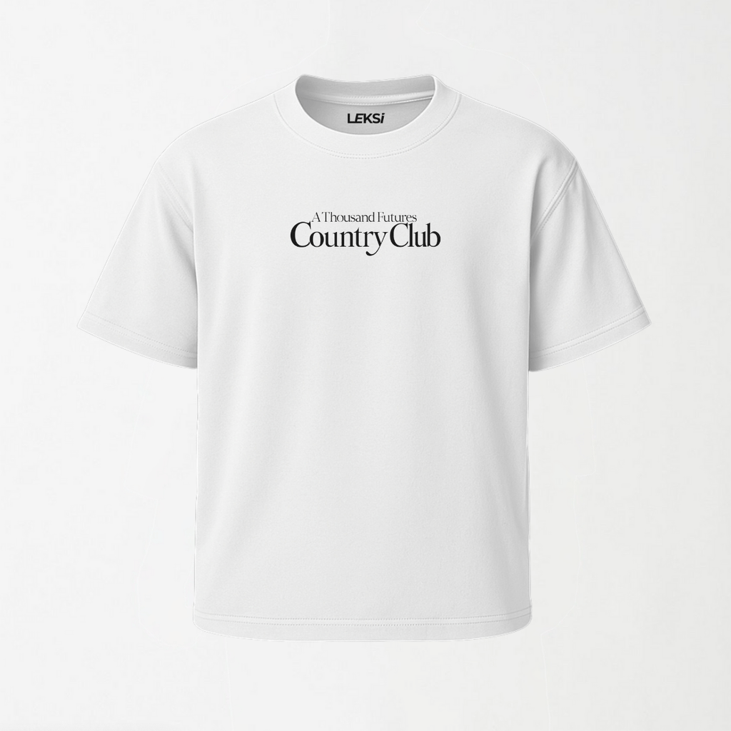 A Thousand Futures x Country Club - Round Neck Unisex T Shirt S - Premium Unisex Graphic T-Shirt | LEKSI Pakistan