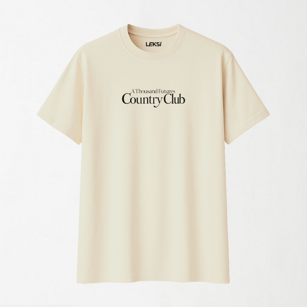 A Thousand Futures x Country Club - Round Neck Unisex T Shirt S - Premium Unisex Graphic T-Shirt | LEKSI Pakistan