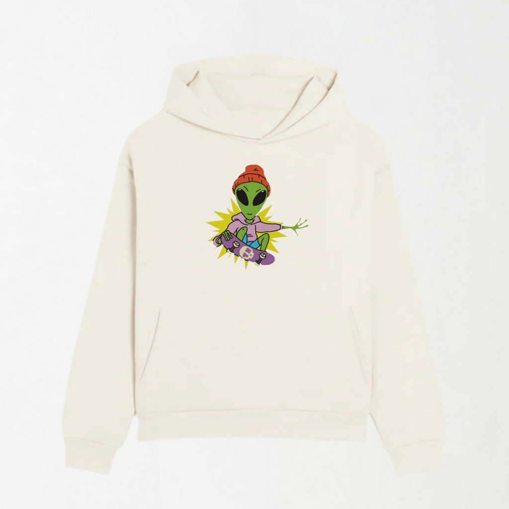 Alien Skate - Graphic Hoodie S - Premium Unisex | LEKSI Pakistan