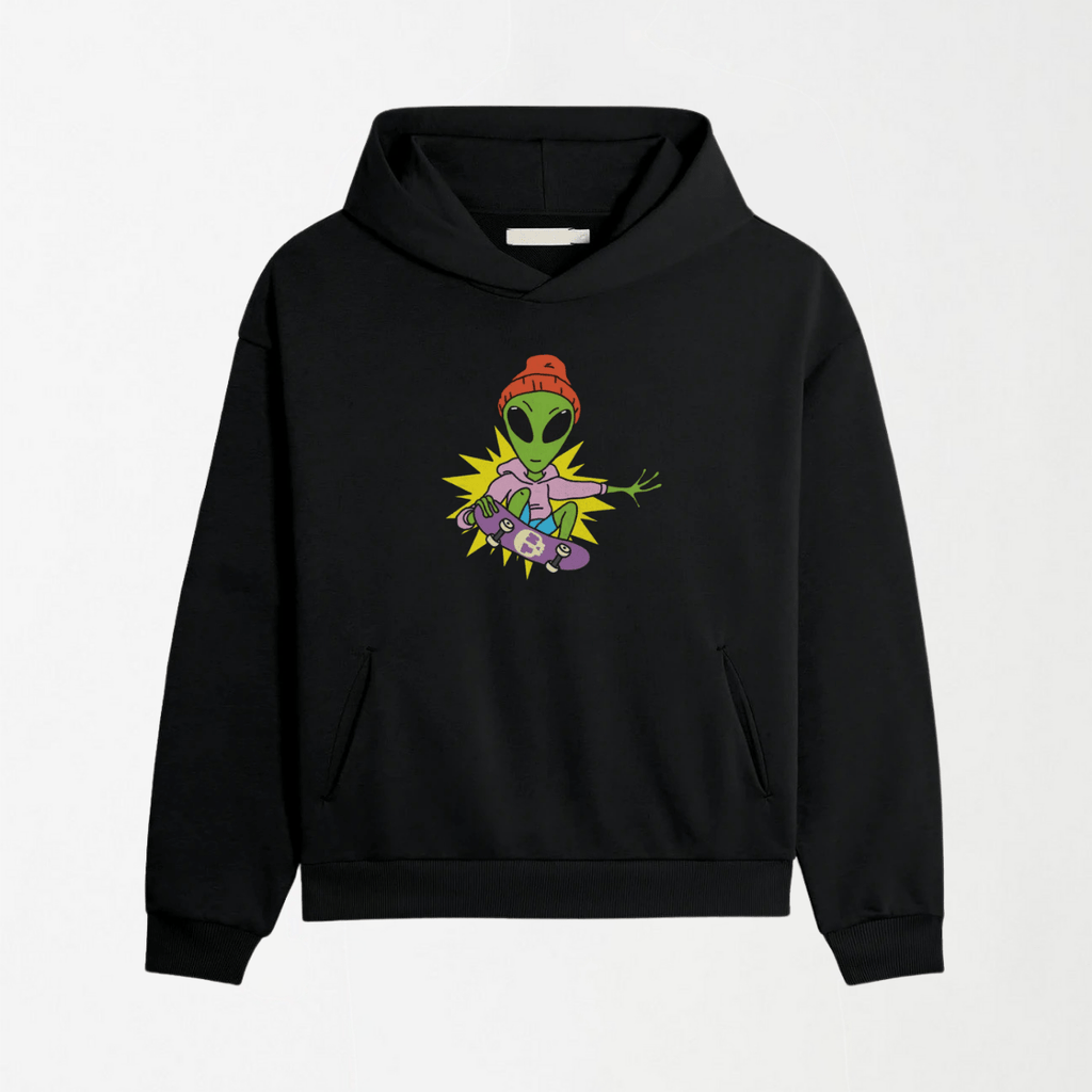 Alien Skate - Graphic Hoodie S - Premium Unisex | LEKSI Pakistan