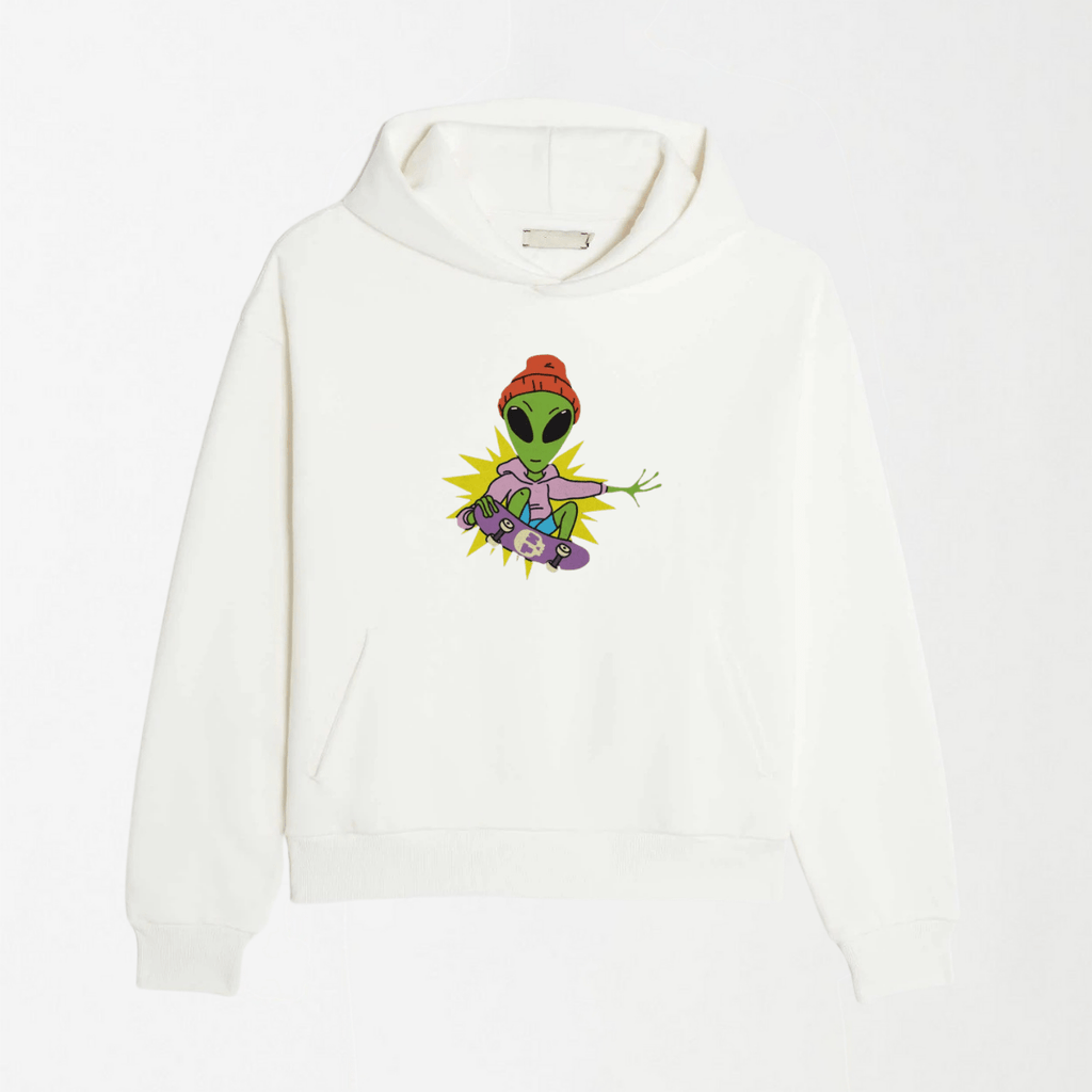Alien Skate - Graphic Hoodie S - Premium Unisex | LEKSI Pakistan