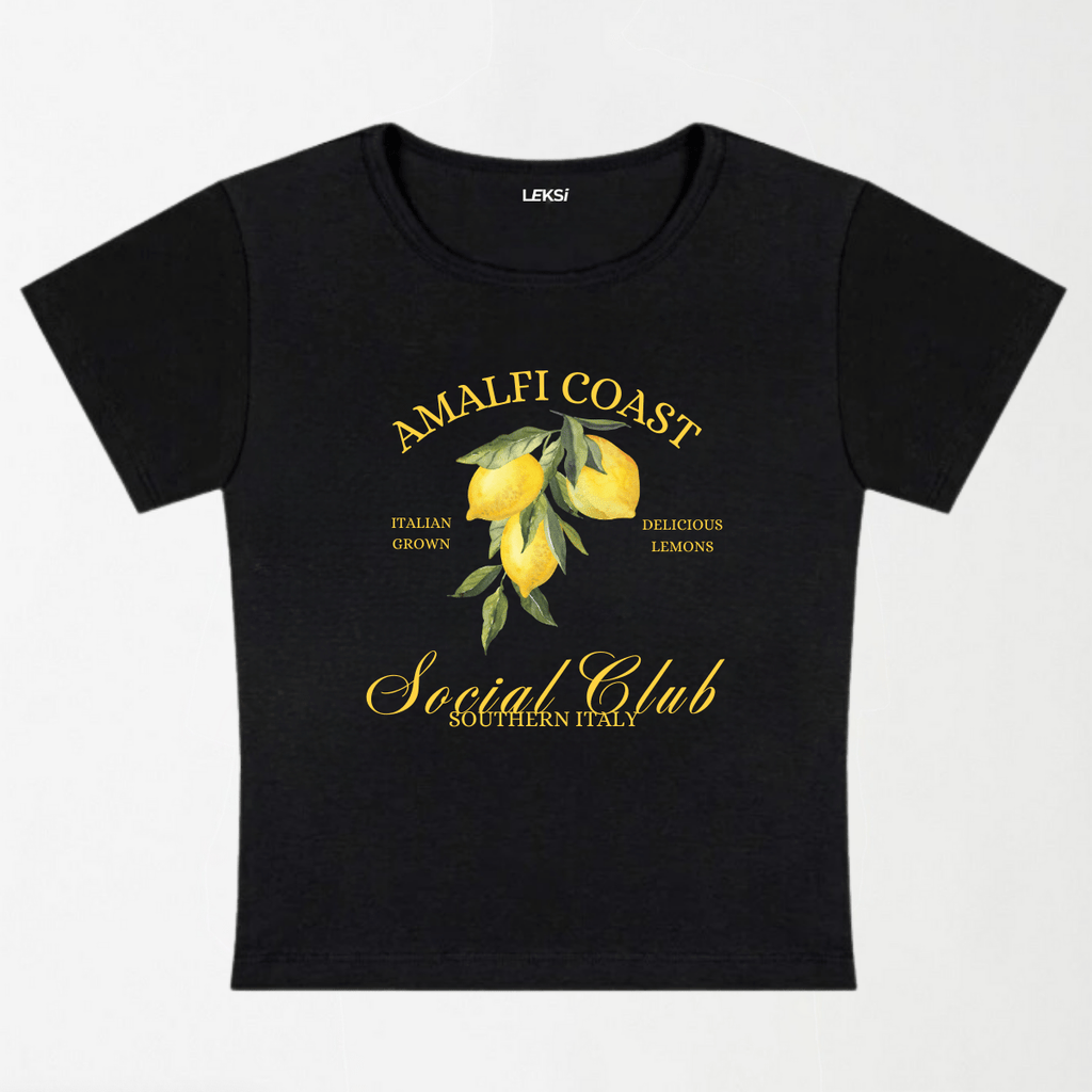 Amalfi Coast Social Club Y2K Baby Tee XXS - Premium Unisex | LEKSI Pakistan