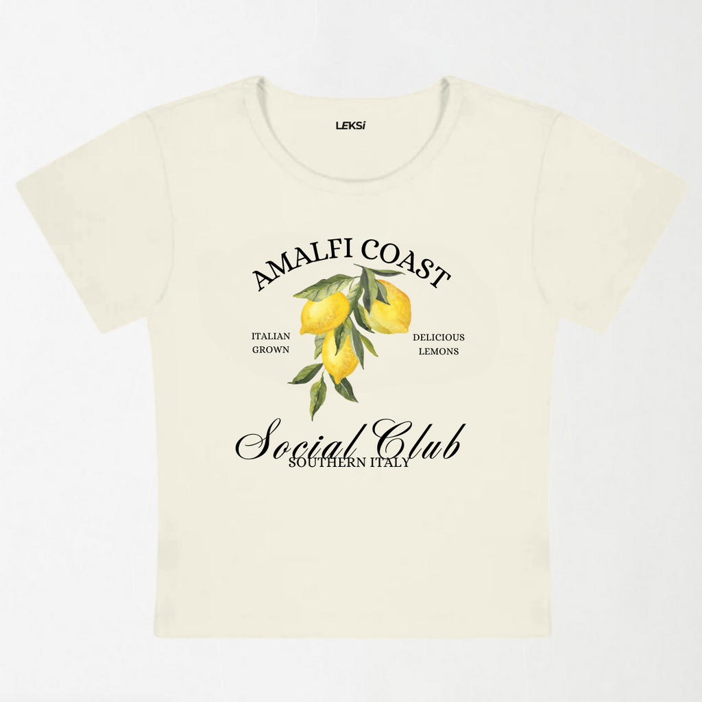 Amalfi Coast Social Club Y2K Baby Tee XXS - Premium Unisex | LEKSI Pakistan
