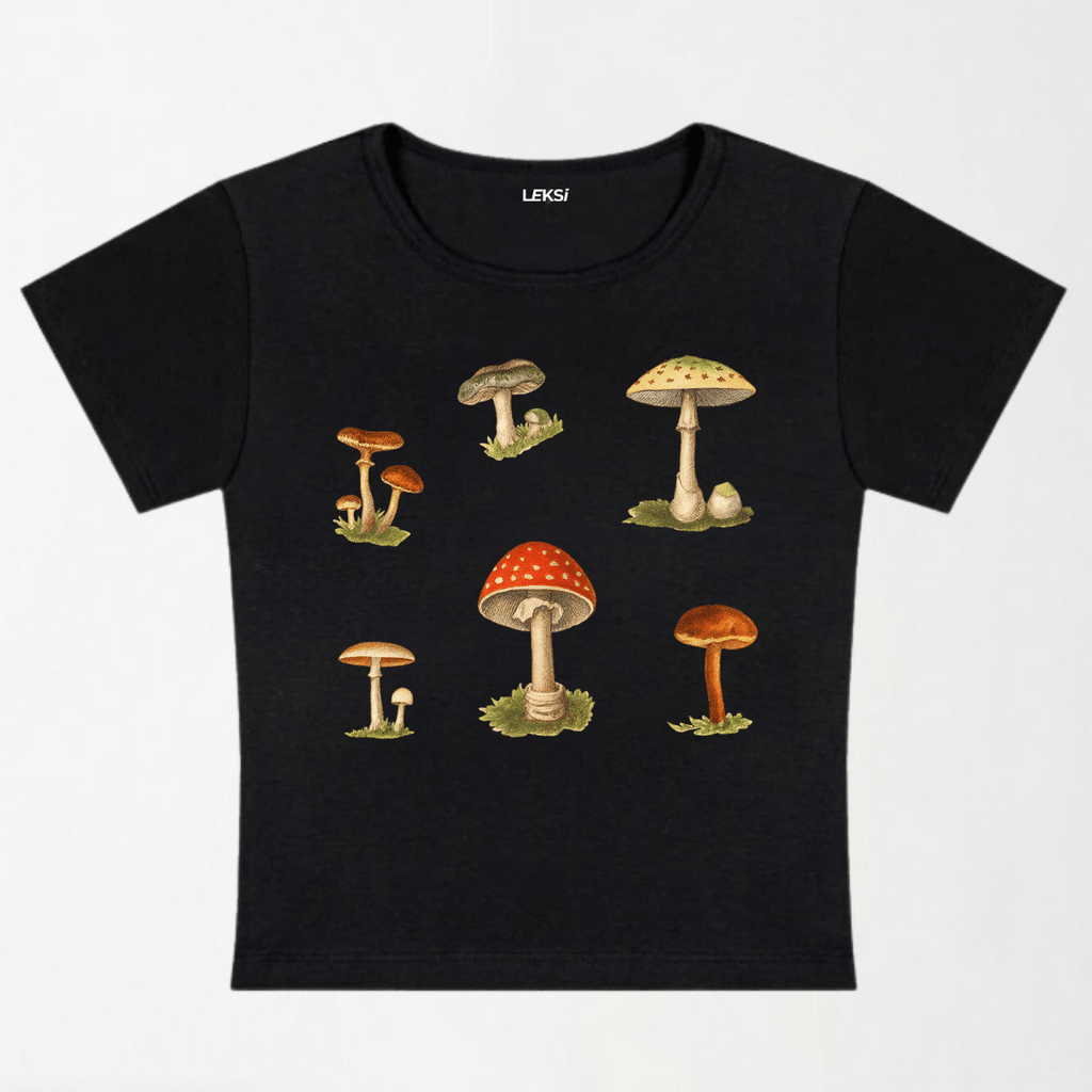 Amanita Muscaria Y2K Baby Tee XXS - Premium Unisex | LEKSI Pakistan