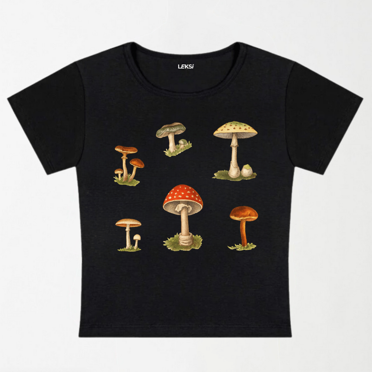 Amanita Muscaria Y2K Baby Tee XXS - Premium Unisex | LEKSI Pakistan