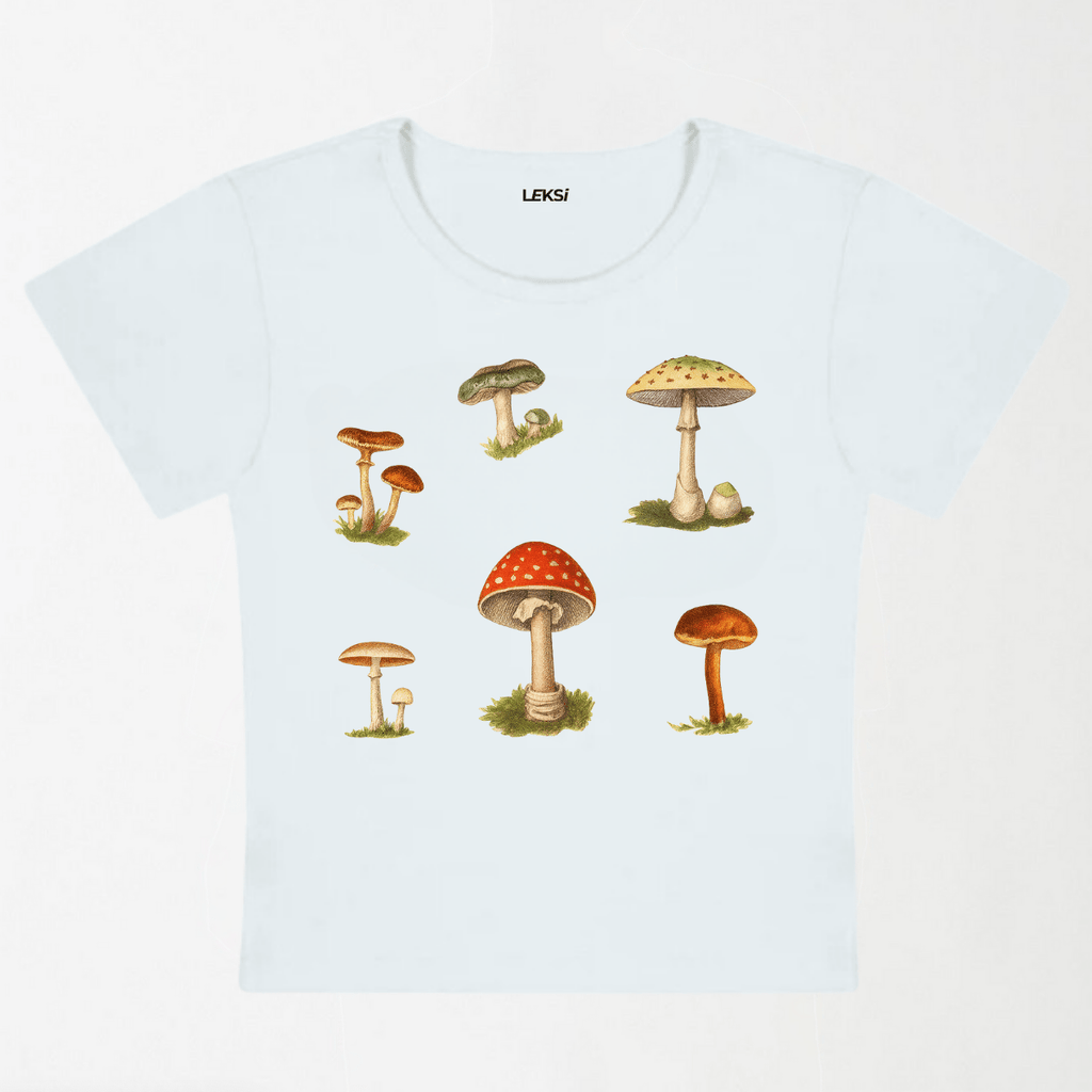 Amanita Muscaria Y2K Baby Tee XXS - Premium Unisex | LEKSI Pakistan