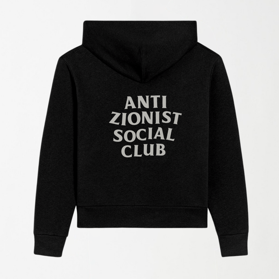 Anti Zionist Social Club - Black Graphic Hoodie S - Premium Unisex | LEKSI Pakistan