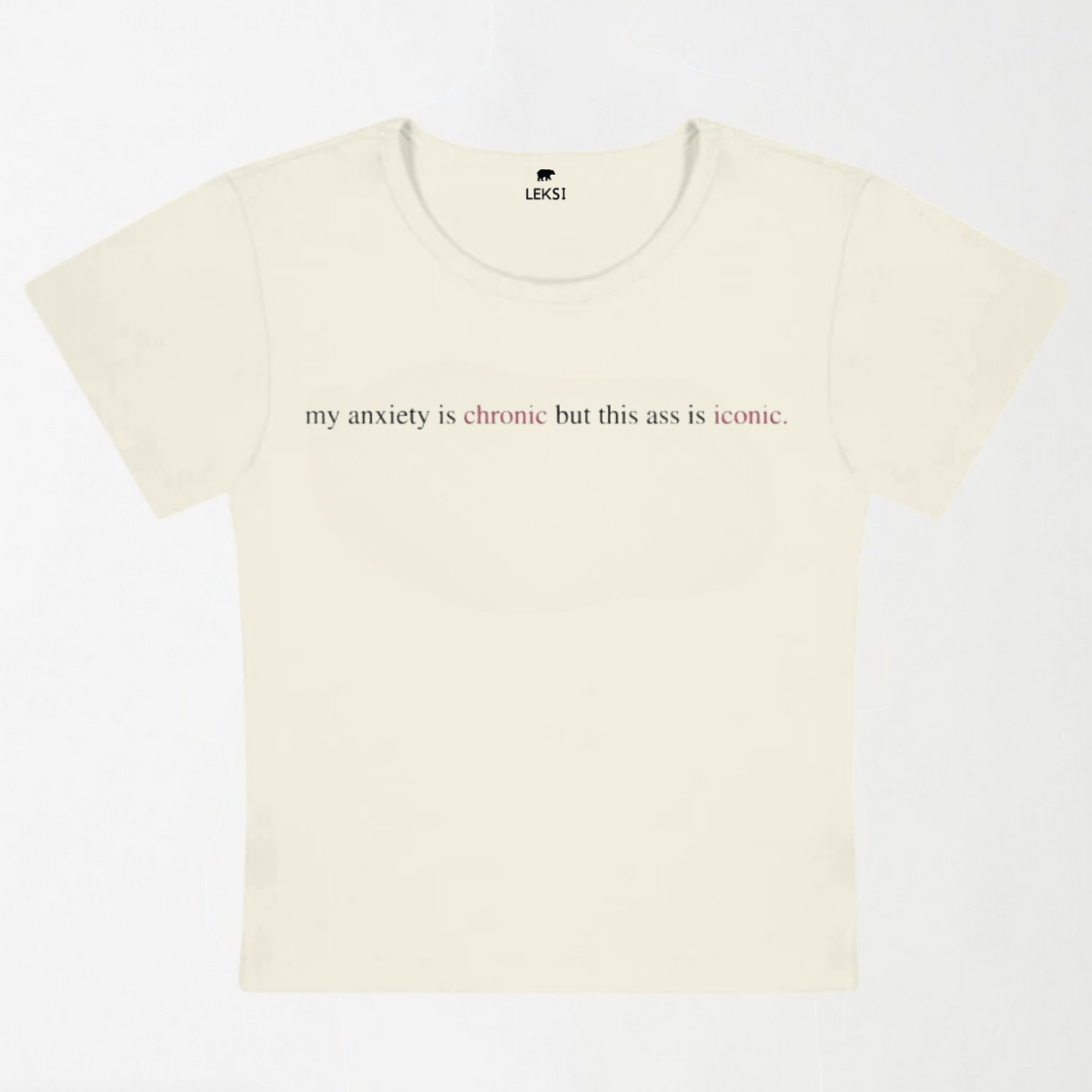 Anxiety Is Chronic Y2k Baby Tee XXS - Premium Unisex | LEKSI Pakistan