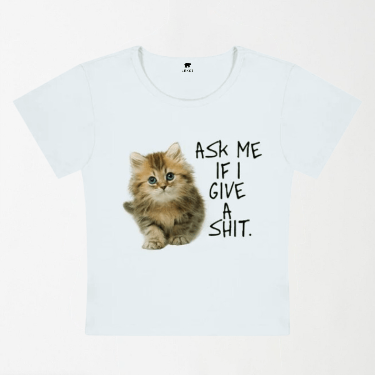 Ask Me If I Give A Sxxt Y2K Baby Tee XXS - Premium Unisex | LEKSI Pakistan
