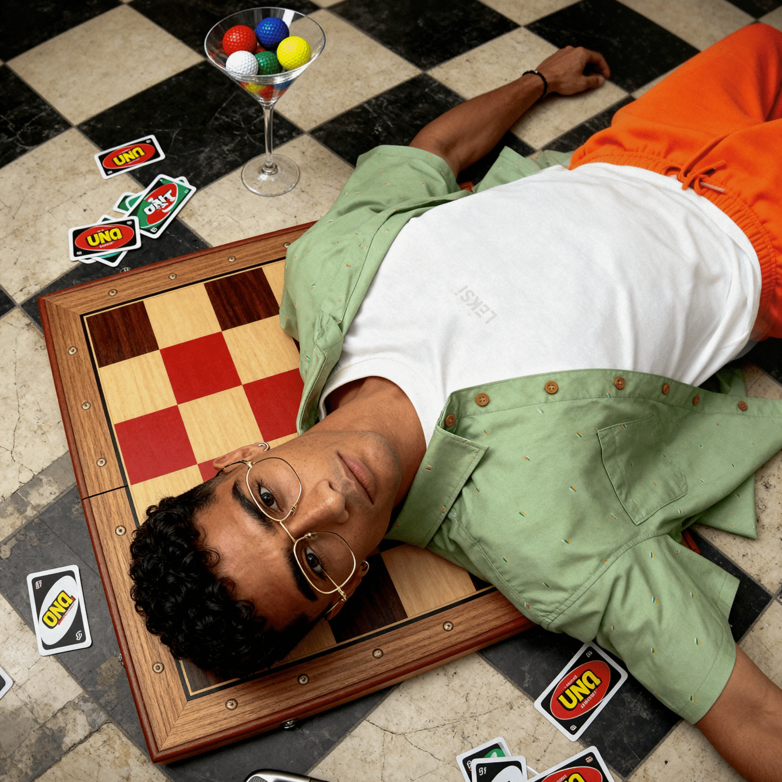 Avocado Green Speckled Button Down XS - Premium Unisex | LEKSI Pakistan