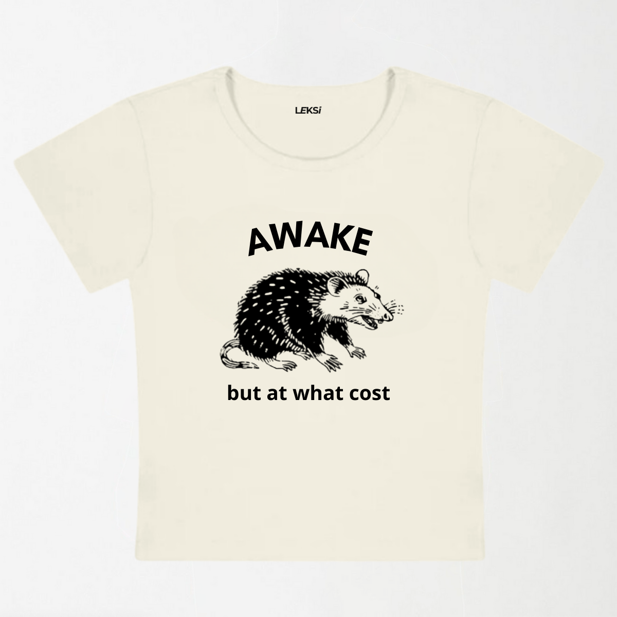 Awake But At What Cost Y2K Baby Tee XXS - Premium Unisex | LEKSI Pakistan